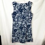 Disney VTG  Medium Shift Dress Blue Floral Hidden Mickey Sleeveless Resort 1293 Photo 1