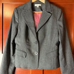 Caslon  Women’s Charcoal Pinstripe  Blazer Size 14 Photo 0