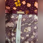 Free People  Floral A-Line Skirt - Burgundy and Yellow Photo 10