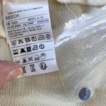 Sisley Sleeveless Cream Contrast Blue Trim Button Dressy Y2K Top Photo 6