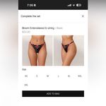 Lounge Underwear Chic Black and Pink Embroidered Bra Set Photo 2