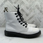 Dr. Martens Dr Doc Luana White Leather Boots Combat Lace Up Womens Size 8 Photo 0