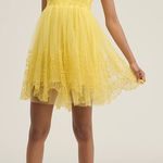 Anthropologie  Let Me Be Eyelet Tulle Mini Dress  Photo 0