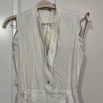 Vince Camuto Vince White Denim Jumpsuit Size Small $445 Photo 3