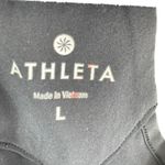 Athleta Black Lightweight Strappy Racerback Eyelet Hem Athletic Tank Top Size L Photo 3