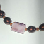 Vintage Glass Beaded Burgundy Dark Purple Beaded Boho Necklace Photo 3