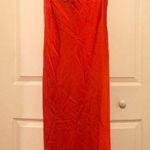 ASTR the Label Mariela Dress Red Orange Midi Satin Slip Dress Size Large Photo 3