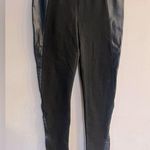 RD Style  Women’s Black Faux Leather Side Stripe Leggings Size M Photo 0
