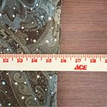 VTG AGB Dress Brown Blue Floral Sparkle Fairycore Y2K Size 8 Flapper Photo 10