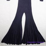 Free People NEW Lady Luck Jumpsuit knit wide leg pleated dark purple, XS Photo 8