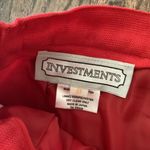 Investments  Red Midi Pencil Skirt Photo 2