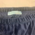 Chatoyant  size 1x blue velour cord flare leg pull on pants dark navy casual lux Photo 2