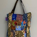 Quilted multicolor tote bag new! Blue Photo 0