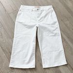 Soft Surroundings  Cropped Wide Leg Jeans Stretch Patch Pockets White Size 18W Photo 0