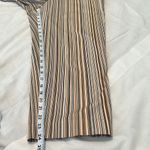 Rafaella  sz10 tan brown cream stripped side zip ankle length pants EUC Photo 8