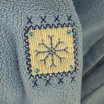 Disney Store Blue Full Zip Hooded Winter Themed Mickey Minnie Fleece Size L Photo 3