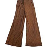 Lulus Size M Follow The Festivities High Wise Wide Leg Pants Copper Metallic NWT Brown Size M Photo 1