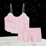 SKIMS  Sz XL 14/16 Romance Silk Lace Camisole Shorts Set Pajamas Cherry Blossom Photo 6