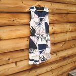 Blue Pink Silk Cotton Blend Designer Dress White Size 2 Photo 2