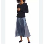 Vince Women’s Metallic Lurex Soft Eyelash Pullover Obsidian Black Sweater MEDIUM Photo 6