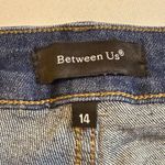Between Us Distressed Skinny‎ Jeans Size 14 Dark Wash Denim Ripped Punk # Blue Photo 4