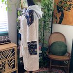 Free People Capture The Moment Confetti Knit Hooded Zip Midi Sweater Cardi Coat Photo 1