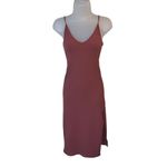 Abercrombie & Fitch  Soft Collection Ribbed Seamless Side Slit Midi Dress Photo 2