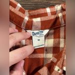 Duluth Trading Co. Orange Duster Flannel White Size M Photo 6