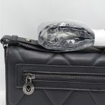 Valentino Orlandi Women Crossbody Bag Black Quilted Vegan Leather Handbag Purse Photo 7