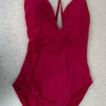 ANDIE Swim Bali One piece suit criss cross back plunge neckline Women's Size Med Photo 0