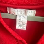 London Times ‎ Woman Red Ruffle Sleeve Midi Dress Photo 2