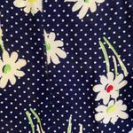 Esprit Sleeveless Mini Slip Dress Floral & Polka Dot Vintage Zipper Sz Sm Navy Photo 9