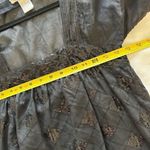 Gold Hawk Black Cotton Silk Black Mini Sequin Cocktail Evening Party Dress S Photo 4