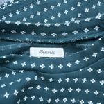Madewell Textured Jacquard Knit Long Sleeve Top Green Micro Floral Size Small Photo 2