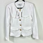 Veronica Beard Kensington Jacquard Knit Jacket White Medium NWT Photo 2