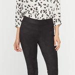 NYDJ Basic Legging Pants In Stretch Faux Suede NWT Black Size 10 Photo 0