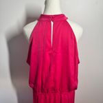 Kirundo Dress Women XL Pink Halter Neck Party Cocktail Ruched Bright Minimal Photo 5