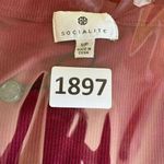 Socialite  Burgundy Maroon Ruched Bodycon Casual Ribbed Knit Soft SZ MP # 1897 Photo 6