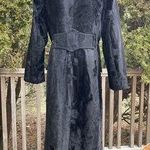 Size fits S Black Faux Fur Princess Coat Women's Winter Made in France Photo 1