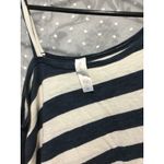 Striped TunicDress, One Shoulder Tie Detail, NavyandCream Summer Casual size M Blue Size M Photo 2
