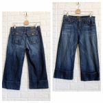 David Kahn deep fold folded Capri Blue jeans Women’s Size 8 Photo 1
