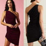 Free People Norma Kamali Diana Mini Dress in Plum Size Small NWOT $195 Photo 1