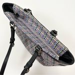 Coach Gallery Multicolored Herringbone Tweed Tote Bag Photo 5