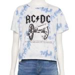 Vintage Style AC🗲DC Tie Dye Skimmer Tye Dye Blue T Photo 0