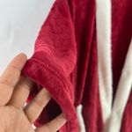 Charter Club Garnet Cozy Plush Wrap Robe Throw Red White Faux Fur Trim 50"x70" Photo 2