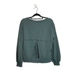 Z By Zella 100% Cotton Sage Green Open Back Pullover Sweatshirt Photo 4