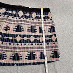 Anthropologie  Women's M Geometric Cotton Knit Mini Skirt Multicolor Casual Photo 8