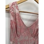 Roberta Vintage Pink Floral Paisley Velour V Photo 4