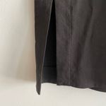 Theory Split Neck Linen-Blend Shift Dress Photo 6