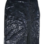 J.Crew  Gwyneth lace-trim slip skirt‎ with sequins Black 10 NWT Photo 0